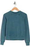90 Degree By Reflex Stone Washed Sweatshirt In Teal In Blue