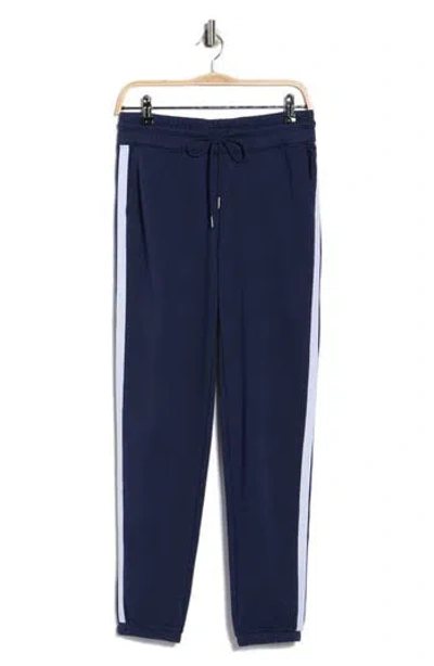 90 Degree By Reflex Stripe French Terry Joggers In Blue
