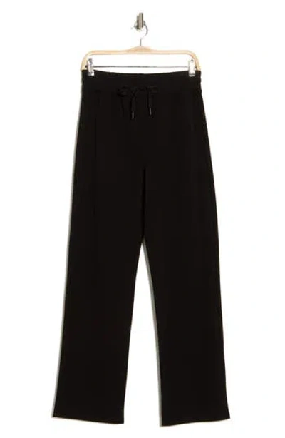 90 Degree By Reflex Sunday Vibe Butter Fleece Straight Leg Sweatpants In Black
