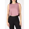 90 Degree By Reflex Super Soft 2-pack Side Slit Crop Tank In Dusky Orchid/heather Grey