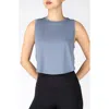 90 Degree By Reflex Super Soft 2-pack Side Slit Crop Tank In Flintstone/white