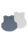 90 Degree By Reflex Super Soft Side Slit Hem Tank In Grey