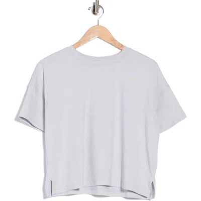 90 Degree By Reflex Super Soft Deluxe Boxy Cropped T-shirt In Gray