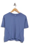 90 Degree By Reflex Super Soft Echo High/low Boxy Top In Blue