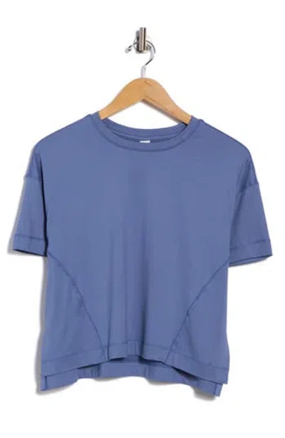 90 Degree By Reflex Super Soft Echo High/low Boxy Top In Blue