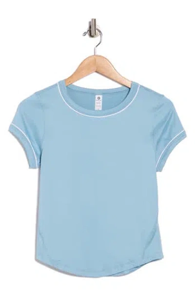90 Degree By Reflex Super Soft Synergy Crewneck T-shirt In Blue