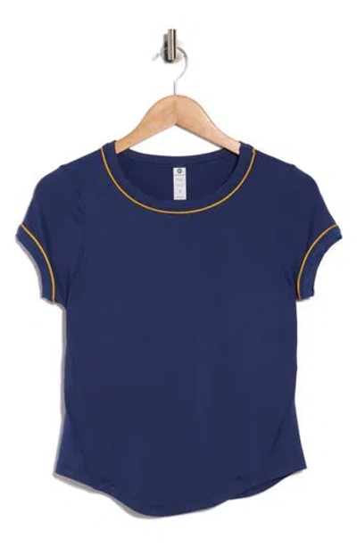 90 Degree By Reflex Super Soft Synergy Crewneck T-shirt In Blue