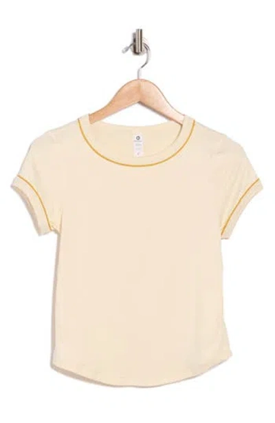 90 Degree By Reflex Super Soft Synergy Crewneck T-shirt In Pink