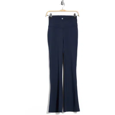 90 Degree By Reflex Superflex Madison Crossover Flared Leggings In Blue