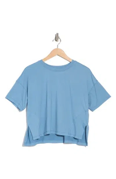 90 Degree By Reflex Supersoft Day One Boxy High-low T-shirt In Blue Shadow