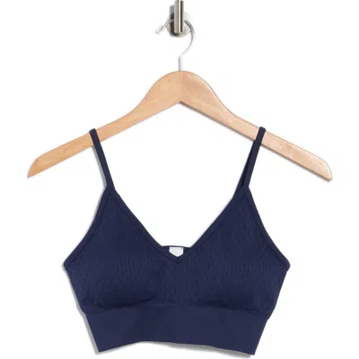 90 Degree By Reflex Sweetheart Seamless Sports Bra In Blue