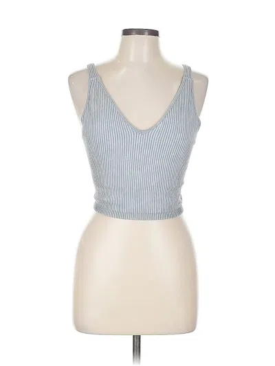 Pre-owned 90 Degree By Reflex Tank Top Blue Plunge Neckline Tops