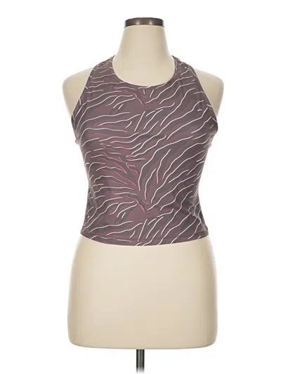 Pre-owned 90 Degree By Reflex Tank Top Brown Halter Neckline Tops
