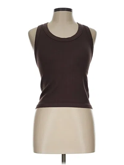 Pre-owned 90 Degree By Reflex Tank Top Brown Halter Neckline Tops