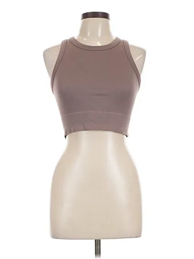 Pre-owned 90 Degree By Reflex Tank Top Brown Halter Neckline Tops