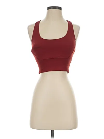 Pre-owned 90 Degree By Reflex Tank Top Burgundy Halter Neckline Tops
