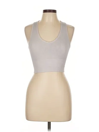 Pre-owned 90 Degree By Reflex Tank Top Gray Halter Neckline Tops