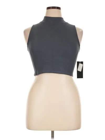 Pre-owned 90 Degree By Reflex Tank Top Gray Halter Neckline Tops