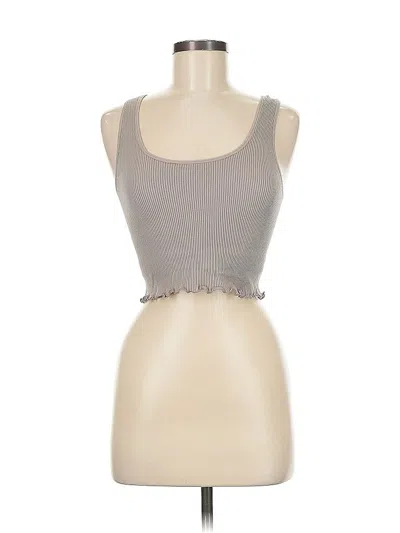 Pre-owned 90 Degree By Reflex Tank Top Gray Strapless Neckline Tops