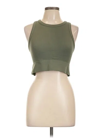 Pre-owned 90 Degree By Reflex Tank Top Green Halter Neckline Tops