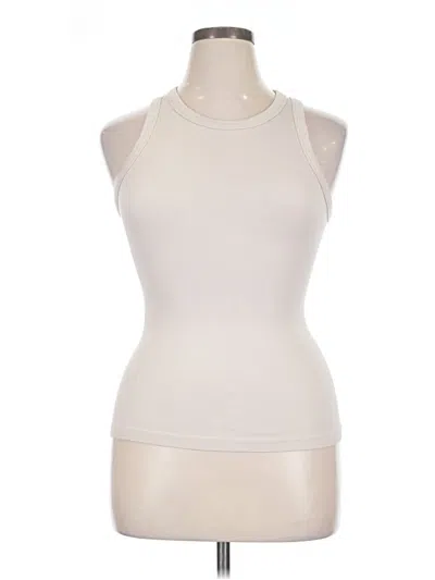 Pre-owned 90 Degree By Reflex Tank Top Ivory Halter Neckline Tops In White