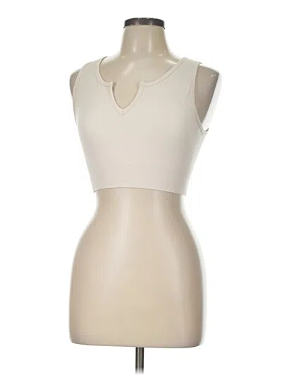 Pre-owned 90 Degree By Reflex Tank Top Ivory Strapless Neckline Tops
