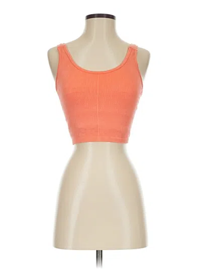 Pre-owned 90 Degree By Reflex Tank Top Orange Strapless Neckline Tops