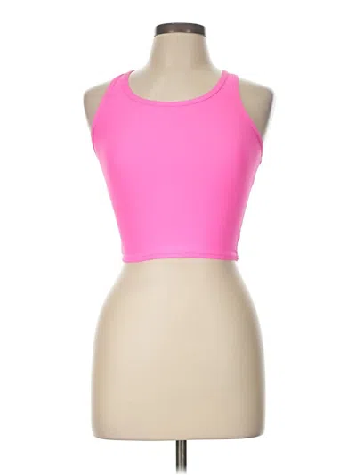 Pre-owned 90 Degree By Reflex Tank Top Pink Halter Neckline Tops