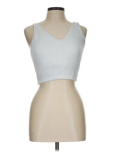 Pre-owned 90 Degree By Reflex Tank Top Silver Strapless Neckline Tops