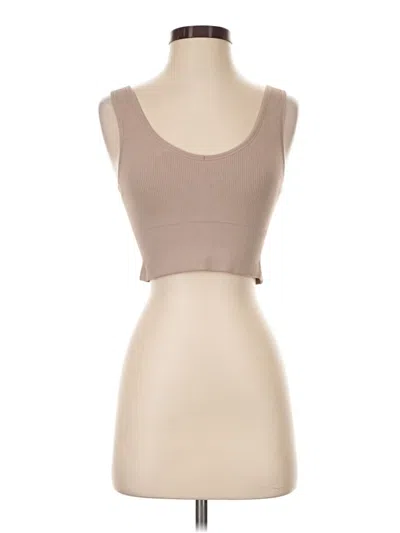 Pre-owned 90 Degree By Reflex Tank Top Tan Strapless Neckline Tops