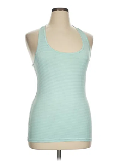 Pre-owned 90 Degree By Reflex Tank Top Teal Halter Neckline Tops In Blue