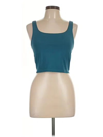 Pre-owned 90 Degree By Reflex Tank Top Teal Strapless Neckline Tops