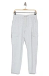90 Degree By Reflex Tapered Scuba Cargo Pants In Heather Light Grey