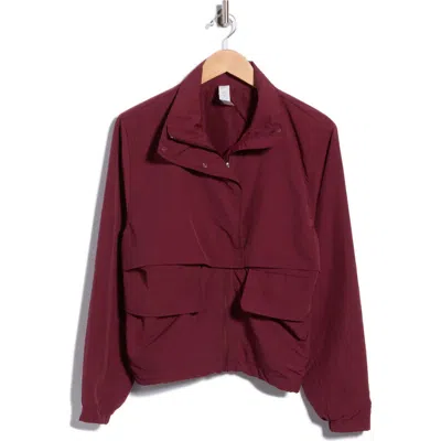 90 Degree By Reflex Tekweave Wildpath Snap Performance Jacket In Burgundy