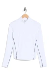 90 Degree By Reflex Tennis Interlock Half Zip Pullover In White