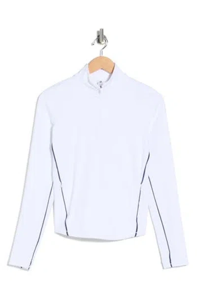 90 Degree By Reflex Tennis Interlock Half Zip Pullover In White