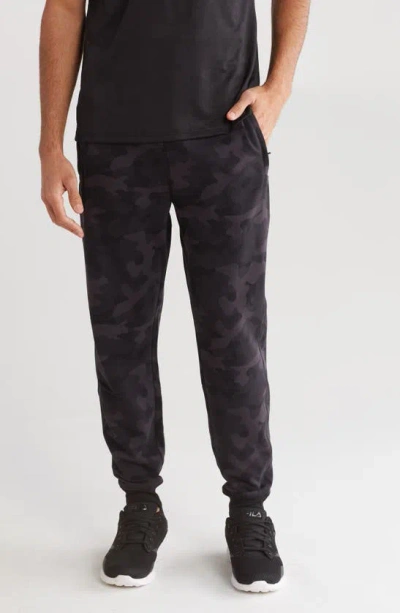 90 Degree By Reflex Terry Joggers In Cool Camo Black