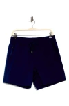 90 Degree By Reflex Textured Sonic Drawstring Shorts In Pageant Blue