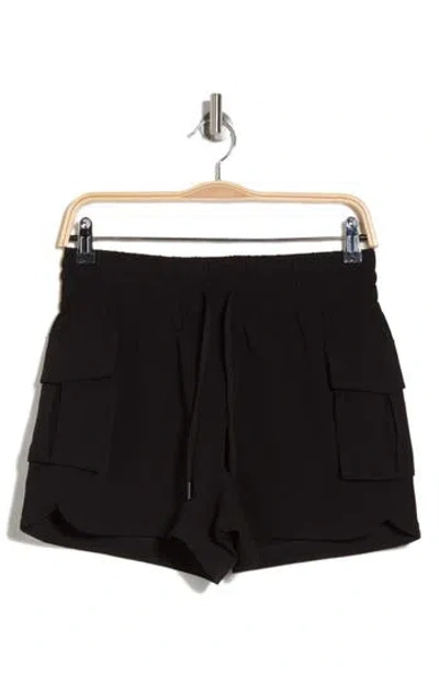 90 Degree By Reflex The Mountain Top Elite Seersucker Shorts In Black