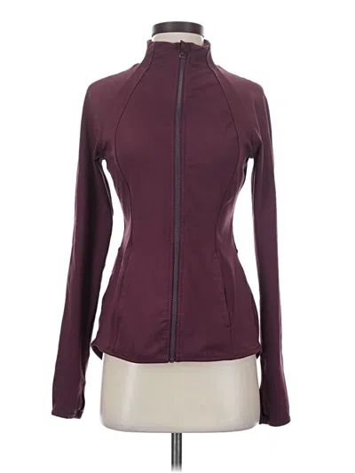 Pre-owned 90 Degree By Reflex Track Jacket In Burgundy