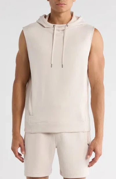 90 Degree By Reflex Training Scuba Sleeveless Hoodie In Sand
