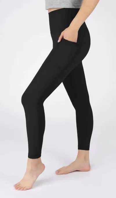 90 Degree By Reflex Tribeca High-rise Contour Legging With Pockets In Black In Multi