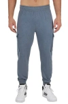 90 Degree By Reflex Ulta Mélange Fleece Joggers In Navy Blazer