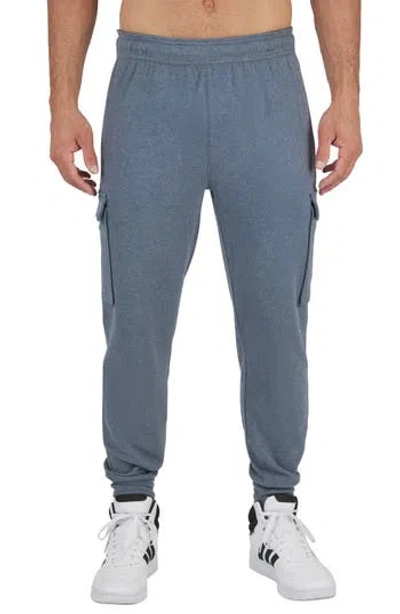 90 Degree By Reflex Ulta Mélange Fleece Joggers In Navy Blazer