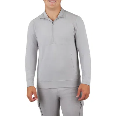 90 Degree By Reflex Ultra Mélange Fleece Half Zip Sweatshirt In Gray
