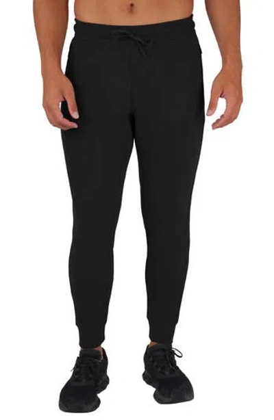90 Degree By Reflex Ultra Mélange Fleece Joggers In Black
