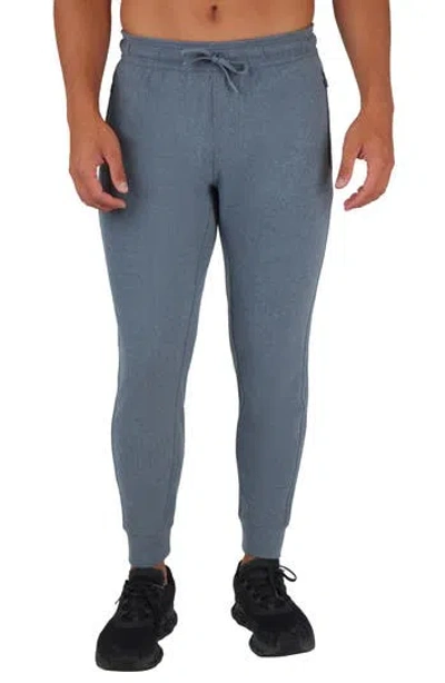 90 Degree By Reflex Ultra Mélange Fleece Joggers In Navy Blazer