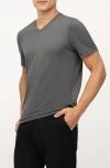 90 Degree By Reflex V-neck Short Sleeve T-shirt In Gunmetal