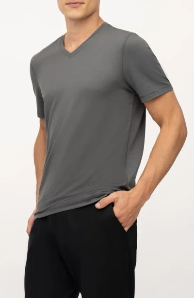 90 Degree By Reflex V-neck Short Sleeve T-shirt In Gunmetal