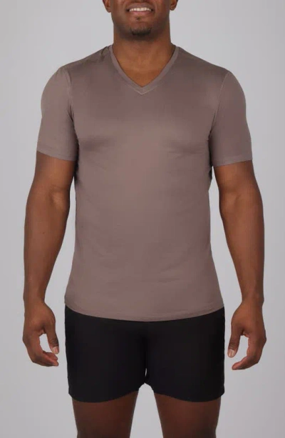 90 Degree By Reflex V-neck Short Sleeve T-shirt In Gray